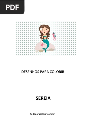 Desenhos de Sereia para Colorir e Pintar