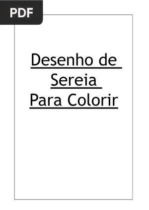 Desenho de Sereia Para Colorir