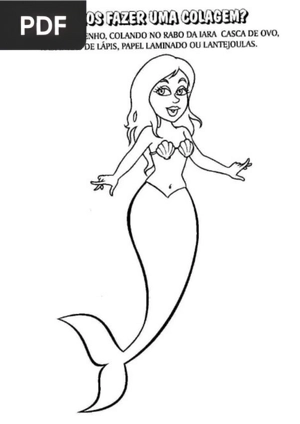 Sereia para colorir