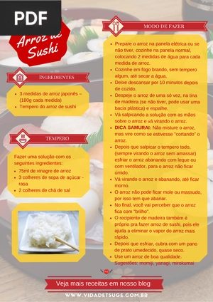 Receita - Arroz de sushi
