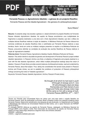 Fernando Pessoa e o Agnosticismo Idealista