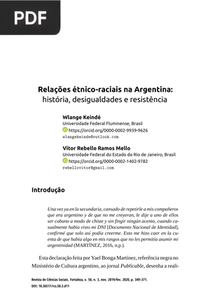 Relações étnico-raciais na Argentina - história, desigualdades e resistência
