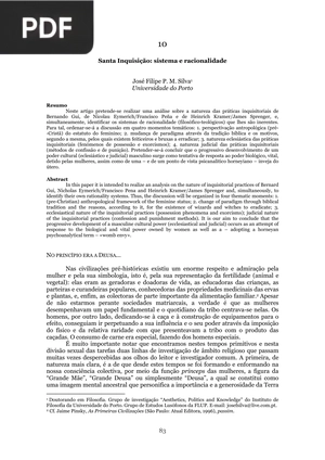 Santa Inquisição: sistema e racionalidade