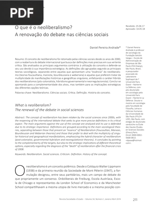 O que é o neoliberalismo? - A renovação do debate nas ciências sociais