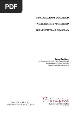 Neoliberalismo e Democracia