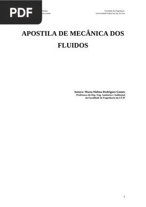 Apostila De Mecânica Dos Fluidos