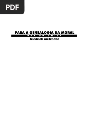 Para a genealogia da moralidade