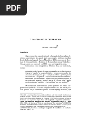 O imaginário da guerra fria