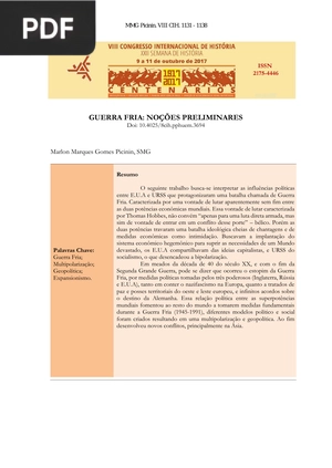 Guerra fria: Noções preliminares (Artigo)