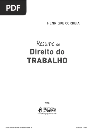 Resumo de Direito de Trabalho