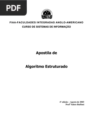 Apostila de Algoritmo Estruturado