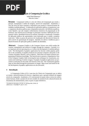 Introdução à Computação Gráfica