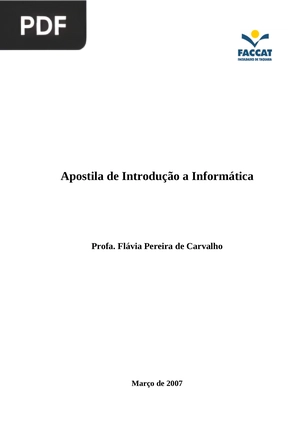 Apostila de Introdução a Informática