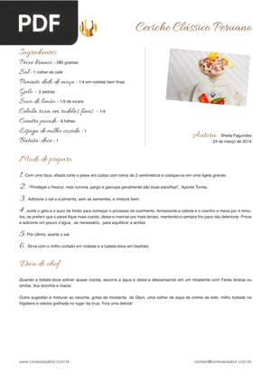 Ceviche Clássico Peruano