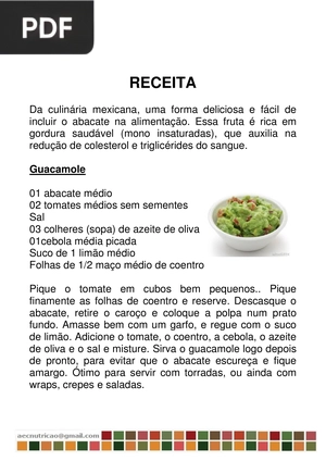 Receita Guacamole