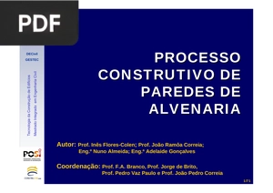 Pocesso construtivo de paredes de alvenaria (Apresentação)