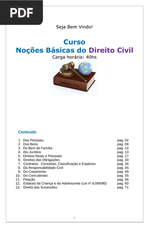 Curso Noções Básicas do Direito Civil