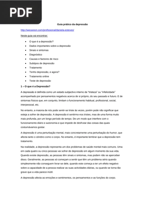 Guia prático da depressão