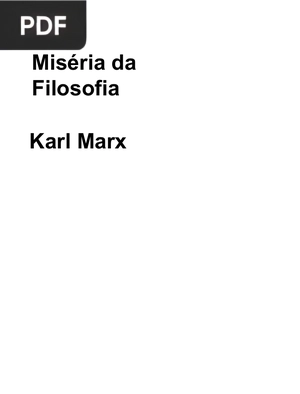 Miséria da Filosofia