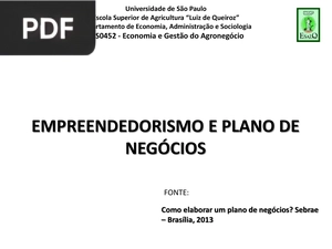 Empreendedorismo e plano de negócios (apresentação)