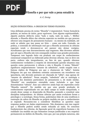 O que é Filosofia e por que vale a pena estudá-la