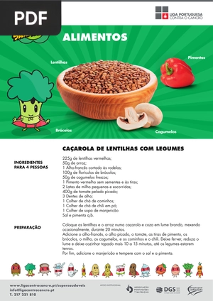 Caçarola de lentilha com legumes