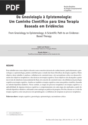 Da Gnosiologia à Epistemologia