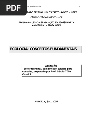 Ecologia: conceitos fundamentais
