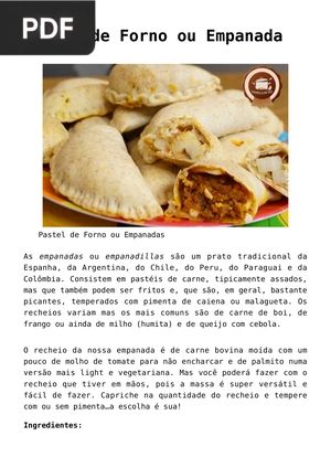 Pastel de Forno ou Empanada