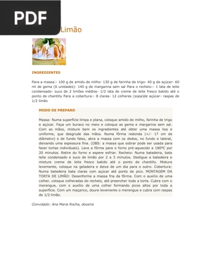 Torta de Limão (Artigo)