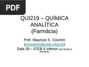 Química Analítica (Apresentação)