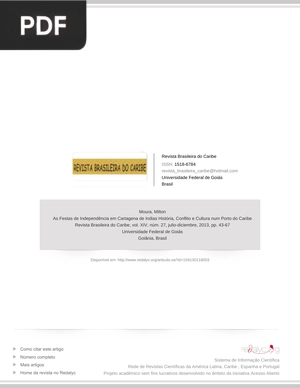 As Festas de Independência em Cartagena de Indias História, Conflito e Cultura num Porto do Caribe