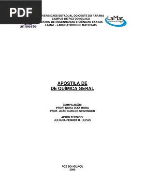 Apostila de Química geral (Artigo)