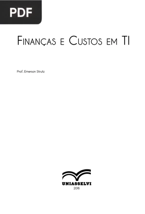 Finanças e Custos em TI