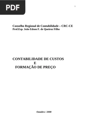 Contabilidade de custos e formação de preço