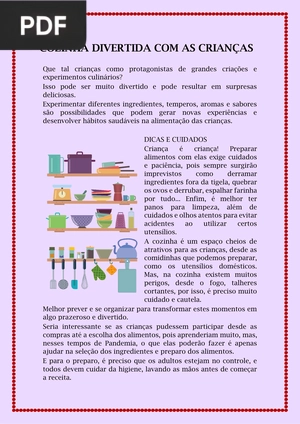 Cozinha divertida com as crianças (Artigo)