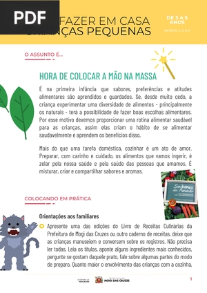 Para fazer em casa crianças pequenas (Artigo)