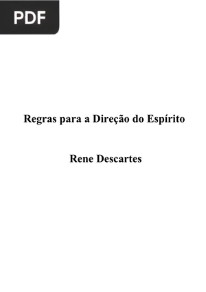 Regras para a Direção do Espírito