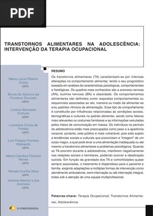 Transtornos alimentares na adolescência: intervenção da terapia ocupacional