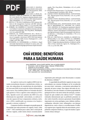 Chá Verde: benefícios para a saúde humana (Artigo)