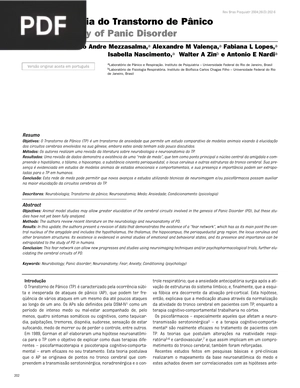 Neuroanatomia do Transtorno de Pânico (Artigo)