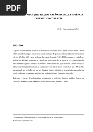 Estados Unidos (1865-1917): de nação dividida a potência imperial continental