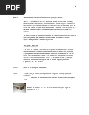 Bandeira de Estrelas Reluzentes (Star-Spangled Banner) (Artigo)