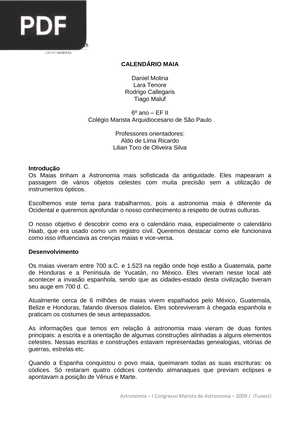Calendário maia (Artigo)