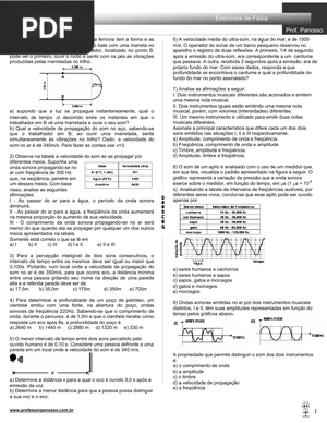 Exercícios de Física Onda Sonora (Artigo)
