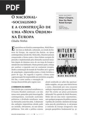 O nacional-socialismo e a construção de uma Nova Ordem na Europa (Artigo)