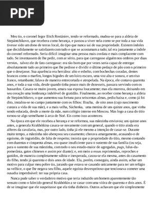 A aldeia de Stepanchikovo e seus habitantes