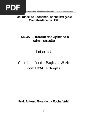 Construção de Páginas Web com HTML e Scripts