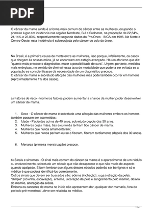 Câncer de Mama (Artigo)