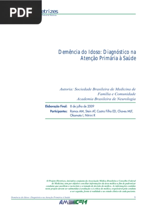 Demência do Idoso: Diagnóstico na Atenção Primária à Saúde